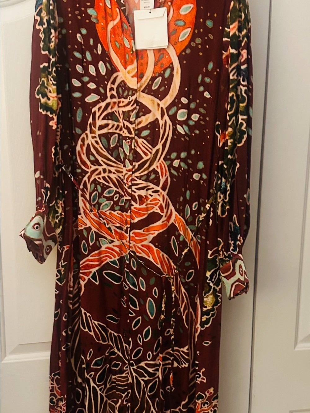 NWT Carolina K Vic red maxi shirtdress